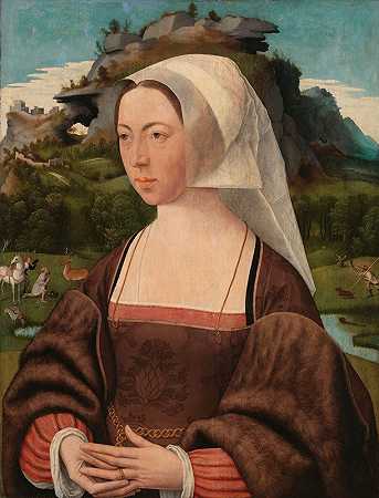 一个陌生女人肖像`Portrait of an Unknown Woman (c. 1525) by Jan Jansz Mostaert