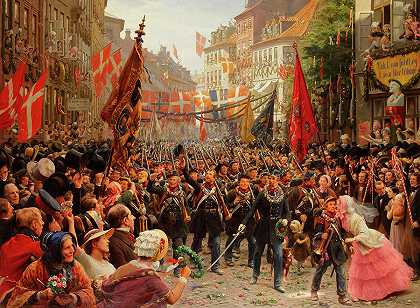 丹麦士兵返回哥本哈根`Danish Soldiers Return To Copenhagen