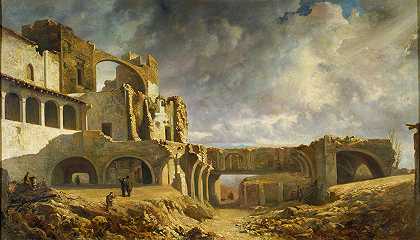 宫殿废墟`Ruins of the Palace (1859) by Ramon Martí i Alsina
