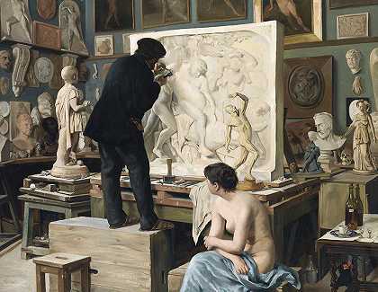 我父亲s工作室`My Fathers Studio (1881) by Edouard Dantan