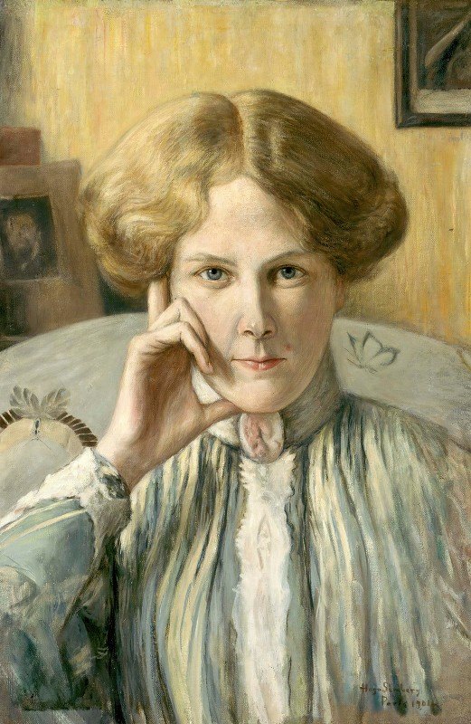 玛丽·冯·埃罗斯`Marie Von Heiroth (1904) by Hugo Simberg