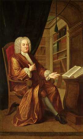 本杰明·莫兰，圣保罗高等大师s学校`Benjamin Moreland, High Master of St. Pauls School (1724) by John Smibert