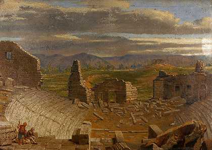 与莱亚德一起探索小亚细亚阿斯鲁姆遗址（亨利·莱亚德爵士）`Ruins of Asrum Asia Minor Explored with Layard (Sir Henry Layard) (ca. 1845) by Miner Kilbourne Kellogg