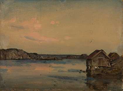 Cathole，Lindesnes`Kattehåle, Lindesnes (1902) by Amaldus Nielsen