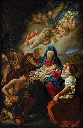 对牧羊人的崇拜`Adoration Of The Shepherds by Gaspare Traversi