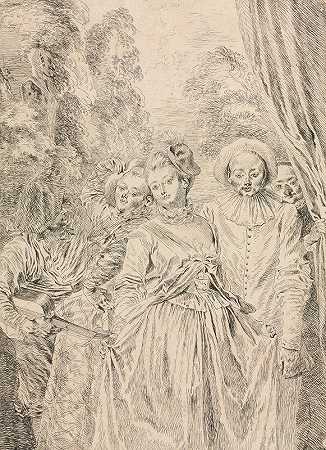 这些衣服是意大利的`The Clothes are Italian (1715~16) by Jean-Antoine Watteau