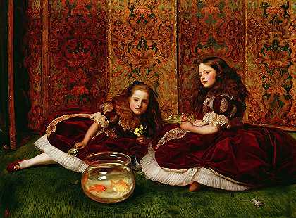 休闲时间`Leisure Hours by John Everett Millais