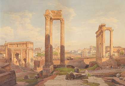 罗马论坛`Forum Romanum (1868) by Hermann David Salomon Corrodi