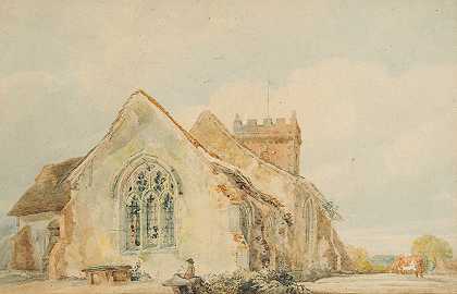 斯特林汉姆教堂`Stellingham Church (1797~8) by Thomas Girtin