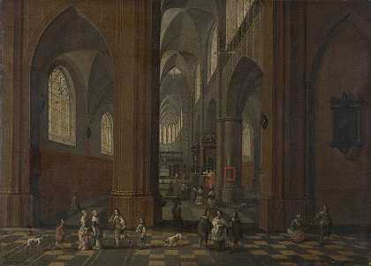 教堂屋内`Church Interior (17th century) by Pieter Neeffs the Elder