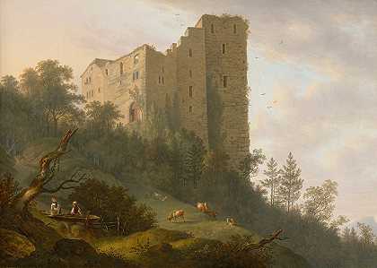 哈布斯堡遗址周围`Umgebung der Ruine Habsburg (1804) by Johann Caspar Rahn