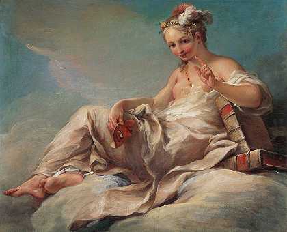 喜剧片`Comedy (Ca. 1736) by Pierre Charles Trémolières