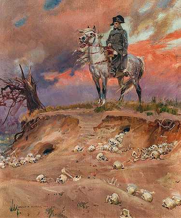 战场上的纳波莱恩`Napoloeon on the Battlefield by Wojciech Kossak