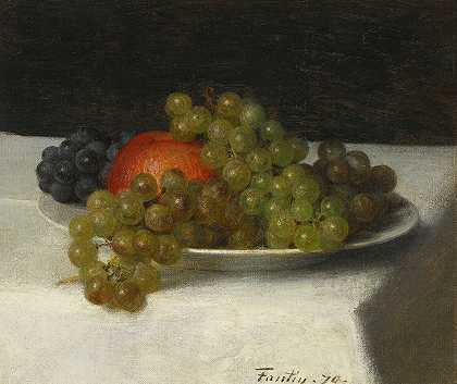 苹果和葡萄`Pommes Et Raisins (1870) by Henri Fantin-Latour