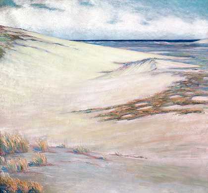 在马萨诸塞州科德角的沙丘上`On the Dunes, Cape Cod, Massachusetts by Charles Shackleton