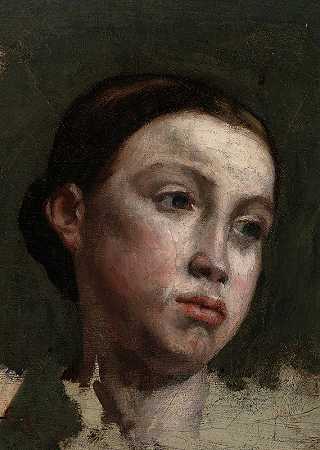 一位年轻女子的肖像`Portrait of a Young Woman (ca. 1845) by Gustave Courbet