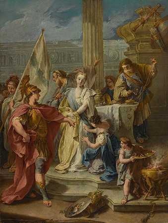 Polyxena的牺牲`The Sacrifice Of Polyxena by Giovanni Battista Pittoni