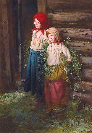 乡村女孩`Village Girls by Kirill Lemokh