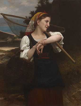 渔夫之女`Daughter of Fisherman (1872) by William Bouguereau