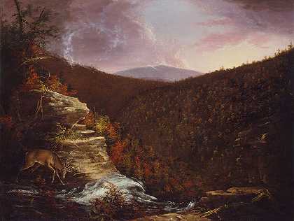 从卡特斯基尔瀑布的顶端`From the Top of Kaaterskill Falls (1826) by Thomas Cole