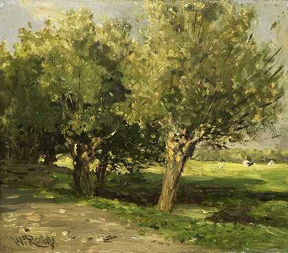 柳树`Wilgebomen (1875 ~ 1885) by Willem Roelofs