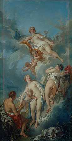 帕里斯的审判`The Judgment of Paris (1754) by François Boucher