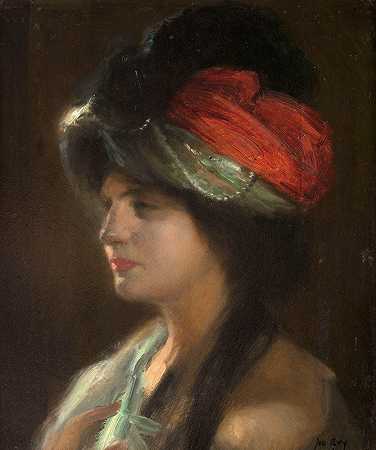 戴头巾的亚米拉`Yamila au turban (1907) by Joseph-Marius Jean Avy