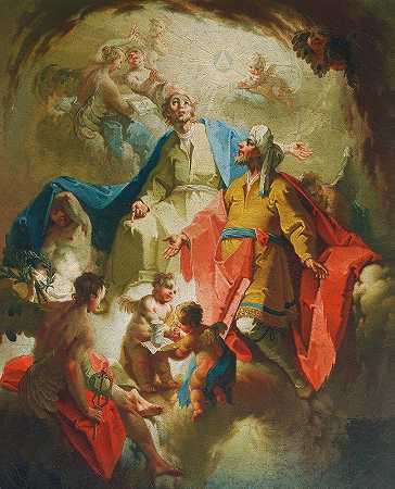 圣人科斯马斯和达米安的荣耀`Glorie Der Heiligen Cosmas Und Damian (1760~1765) by Josef Haller