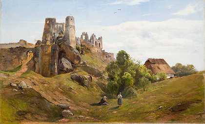 反射废墟`Ruins of Odrzykoń (1880) by Henryk Grabiński