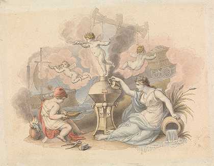 蒸汽寓言`Allegory of Steam by Edward Francis Burney