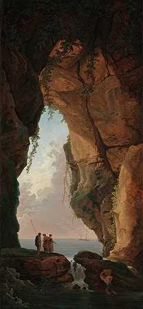 洞口`The Mouth of a Cave (1784) by Hubert Robert