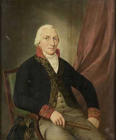 荷兰东印度群岛总督阿尔伯特·亨利库斯·威斯的肖像`Portrait of Albertus Henricus Wiese, Governor~General of the Dutch East Indies (1805 ~ 1810) by Adriaan de Lelie