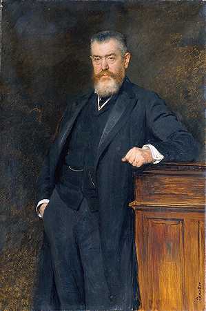 教育部长古斯塔夫·马切特博士`Unterrichtsminister Dr. Gustav Marchet (1911) by Viktor Stauffer