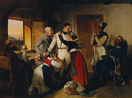 一名士兵被判死刑的最后一晚`Der letzte Abend eines zum Tode verurteilten Soldaten (1840) by Carl Schindler