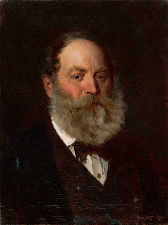 艺术家肖像父亲`Portrait of the Artists Father (1873) by Gyula Benczúr
