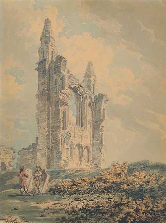 圣安德鲁斯大教堂遗址`Ruins Of St Andrews Cathedral (1793) by Thomas Girtin