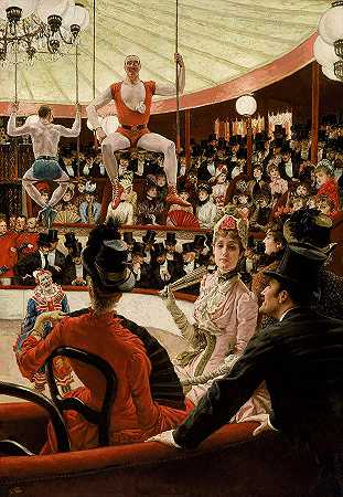 马戏团爱好者`The Circus Lover by James Tissot