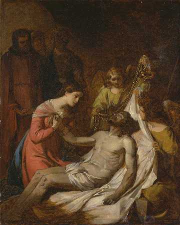 《悼念死去的基督》研究`Study Of The Lamentation On The Dead Christ by Benjamin West