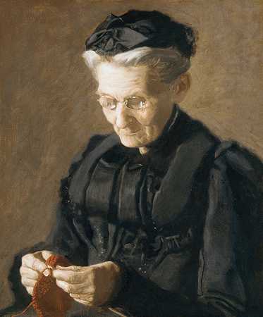 玛丽·阿瑟夫人`Mrs. Mary Arthur (1900) by Thomas Eakins