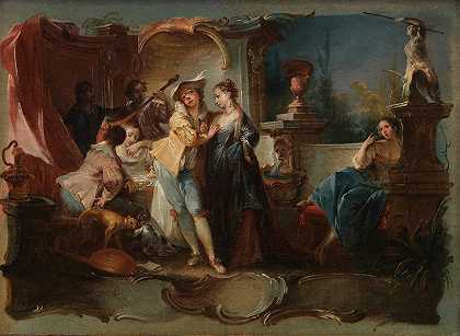 与娼妓同居的浪子`The Prodigal Son Living With Harlots (1724 – 1761) by Johann Wolfgang Baumgartner