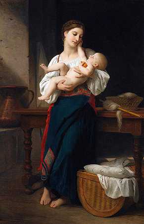 第一次爱抚`First Caress by William-Adolphe Bouguereau