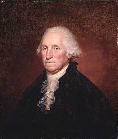 乔治·华盛顿（加兹登·莫里斯·克拉克肖像）`George Washington (The Gadsden~Morris~Clarke Portrait) (1795) by Rembrandt Peale