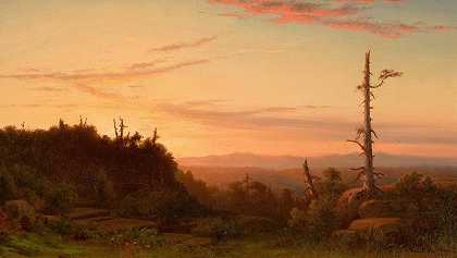 日落`Sunset (circa 1860s) by William Frederick De Haas