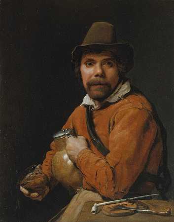 拿着水壶的男人`Man Holding a Jug (ca. 1660) by Michael Sweerts