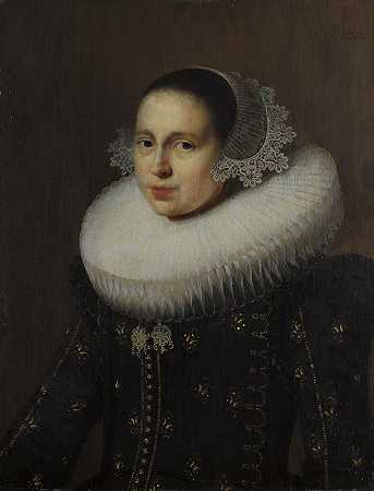 亨德里基·乌伦伯格肖像（1600年至1682年）`Portrait of Hendrickje Uylenburgh (1600~c. 1682) (1629) by Wybrand de Geest