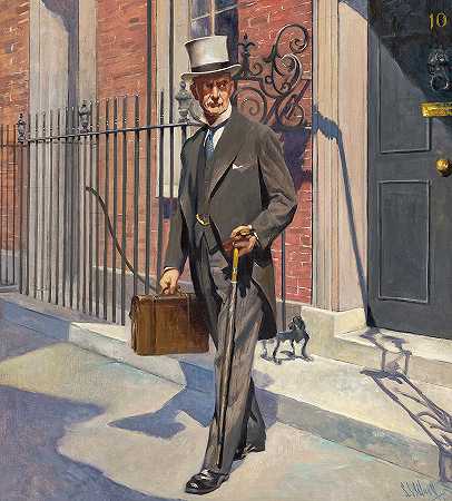 内维尔·张伯伦1938`Neville Chamberlain 1938 by Samuel Johnson Wolfe