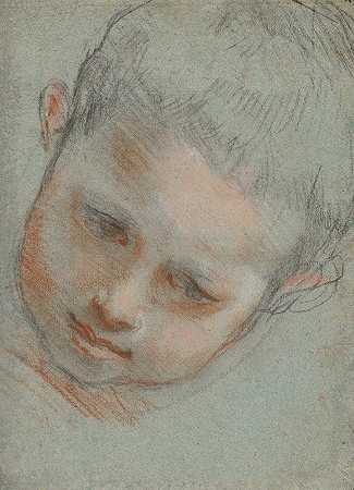 男孩的头`Head of a Boy (1586–1589) by Federico Barocci