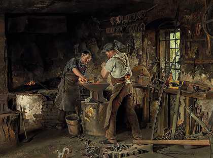 铁匠锻造厂`The Blacksmith\’s Forge by Johan Hamza