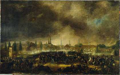 莱比锡风暴`The Storming of Leipzig (1818) by Per Krafft the Younger
