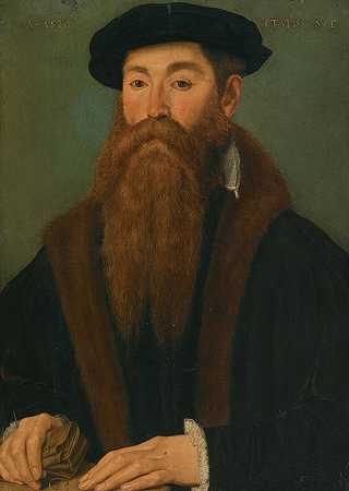绅士肖像`Portrait Of A Gentleman by The Master of the 1540s